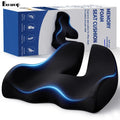 Benazcap Ergonomic Memory Foam Seat Cushion for Office, Gaming Chair, & Car, Pressure & Sciatica Pain Relief, Sitting Comfort Healthy Spine Alignment
